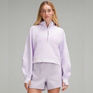 🆕 Lululemon Scuba Oversized Half Zip Hoodie Dye - Mineral Dye Purple Cosmos
